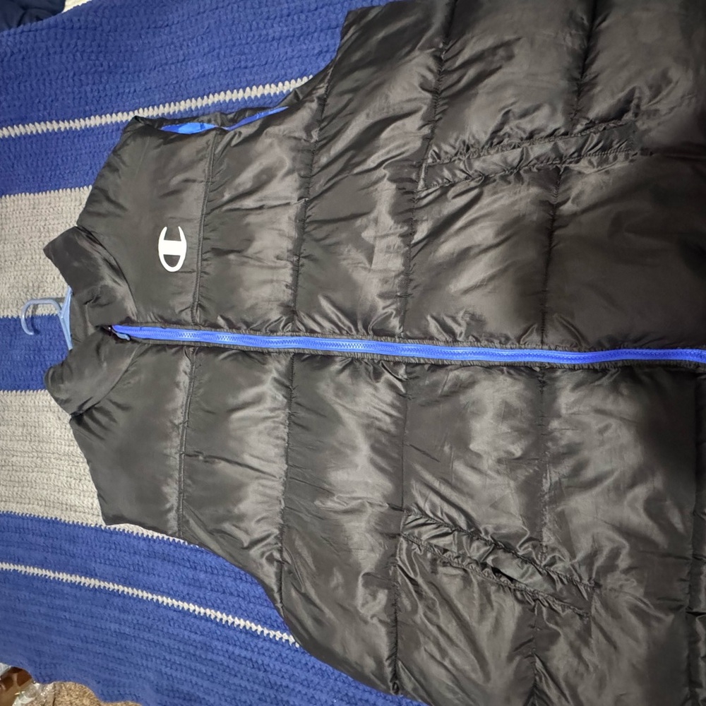 Champion Black Vest with Blue Highlights